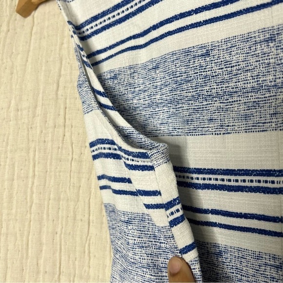 J McLaughlin Tracy Blue White Striped Shift Dress S Small - Picture 7 of 8